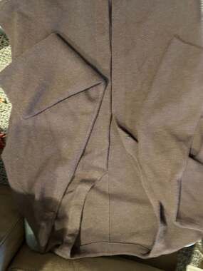 Amazon Coffee Brown Knit Cardigan, Hook-and-Eye Closure, Women's Size M